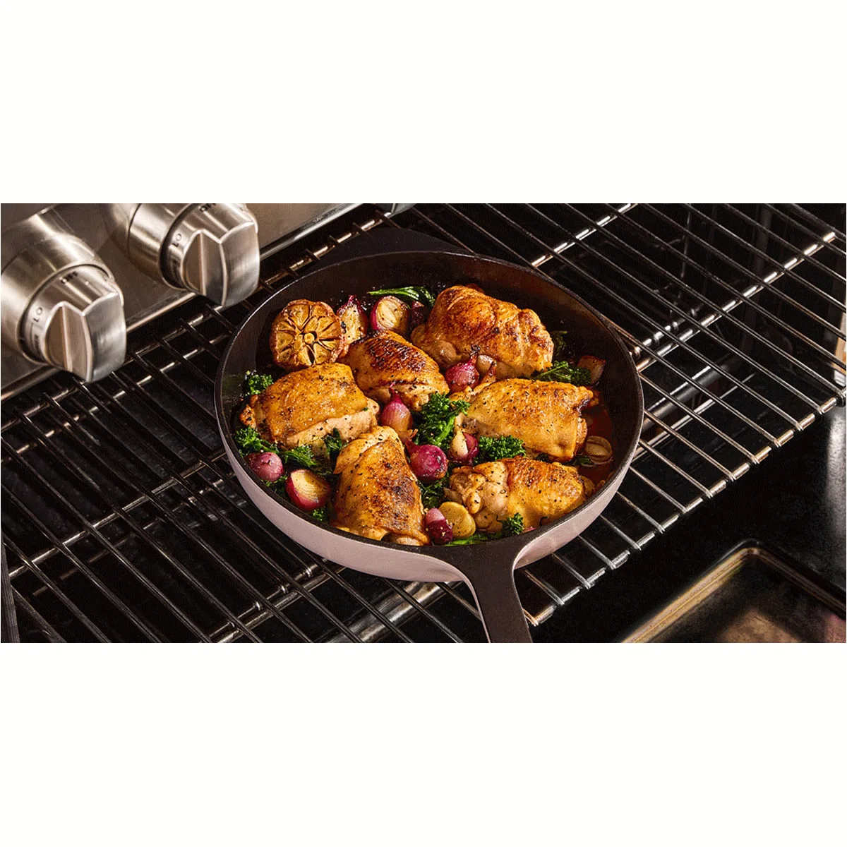 Caraway 12" Enameled Cast Iron Large Skillet - Non-Toxic, All-Stovetop Compatible, Lifetime Warranty - Official