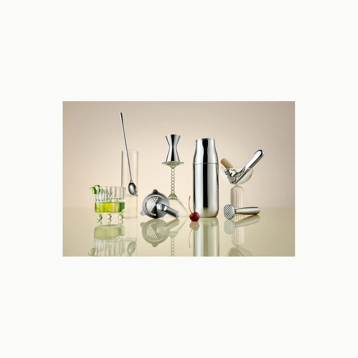 Caraway Complete Bar Set - Premium 6-Piece 304 Stainless Steel Cocktail Tools with Ergonomic Design