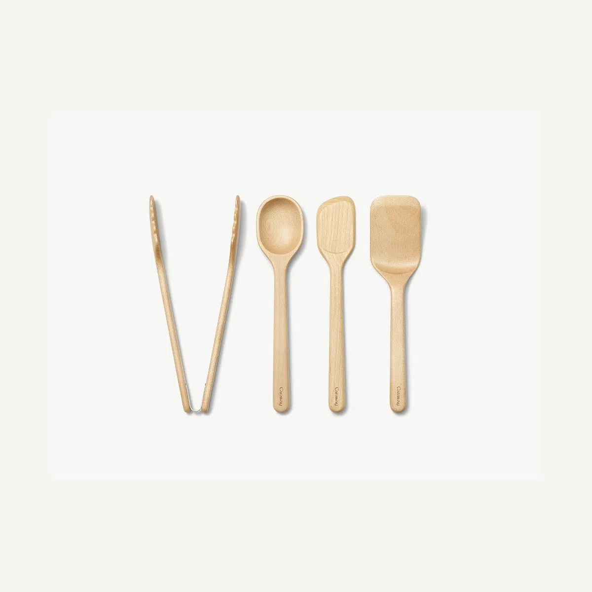 Caraway Mini Utensil Set - FSC-Certified Birch Wood, Non-Toxic, Precision Control, Set of 2, for Small Pans &