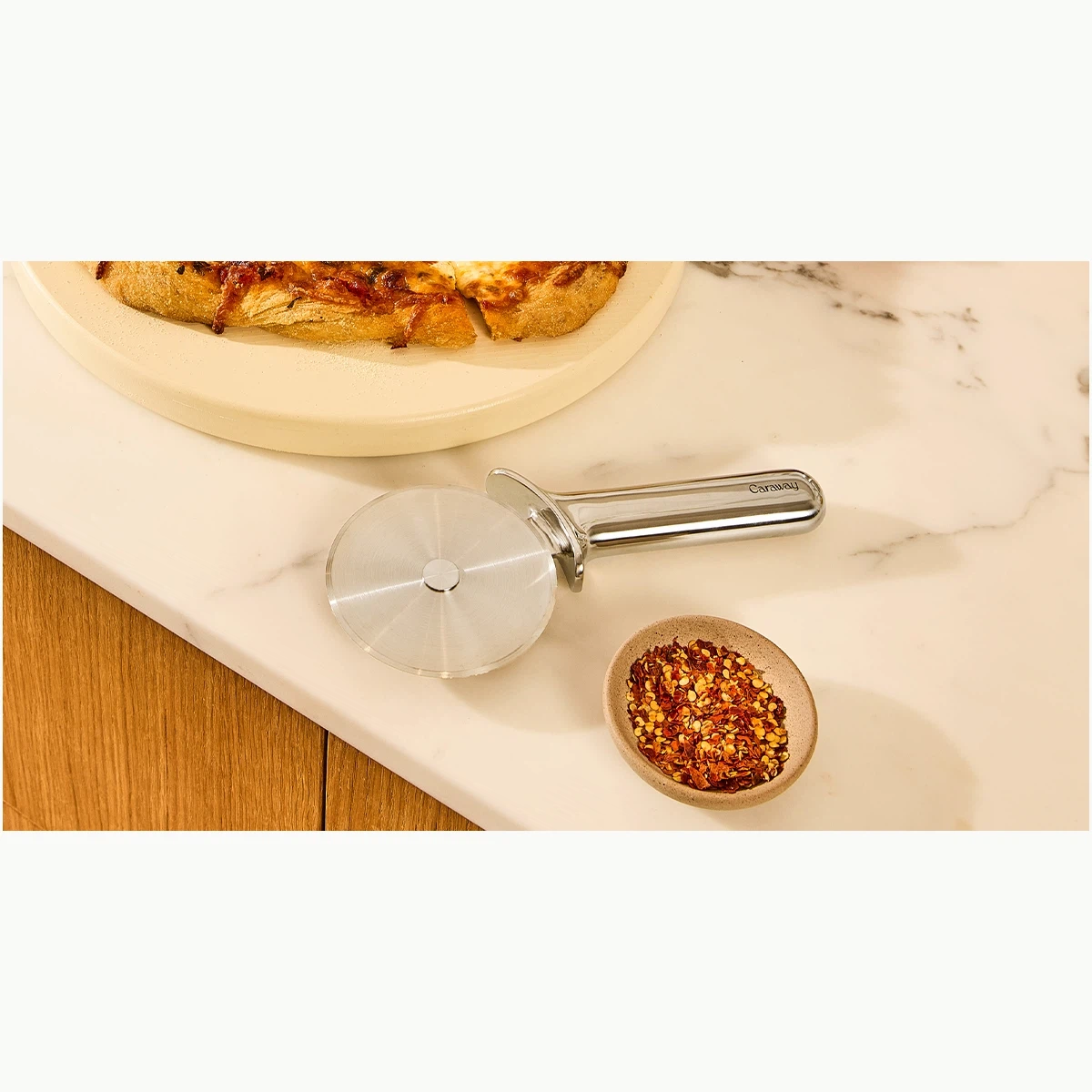 Caraway Premium Stainless Steel Pizza Cutter - Ergonomic, Sharp Blade, Non-Toxic, Official Store