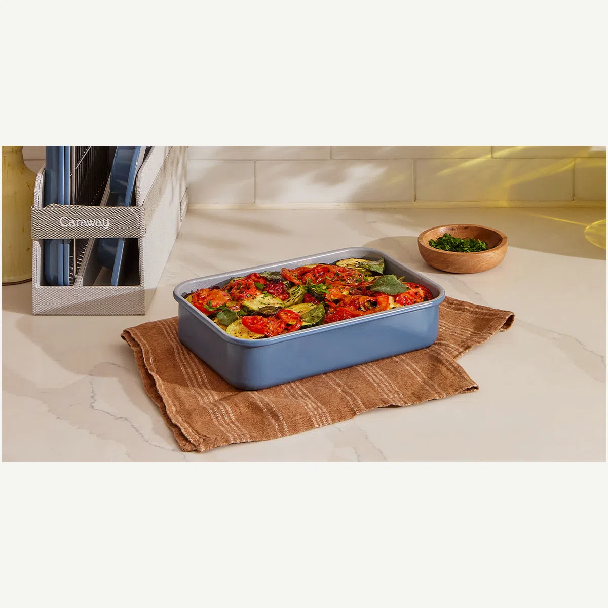 caraway-small-rectangle-pan-non-toxic-ceramic-non-stick-oven-safe-to-550-f-alumi image 1