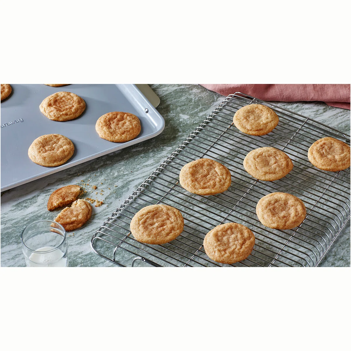 Caraway Cooling Rack - Premium Stainless Steel, Oven Safe to 550°F, 360° Airflow, Baking & Roasting Rack -