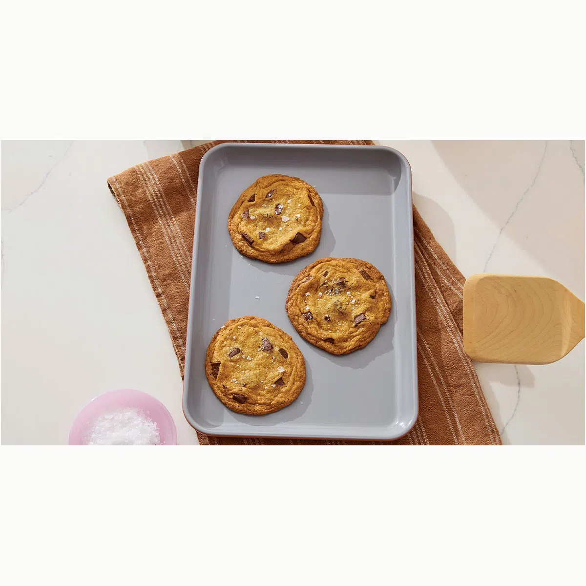 Caraway Small Baking & Cooling Duo - Non-Toxic Ceramic 13x9" Baking Sheet & Rack, Oven Safe to 550°F
