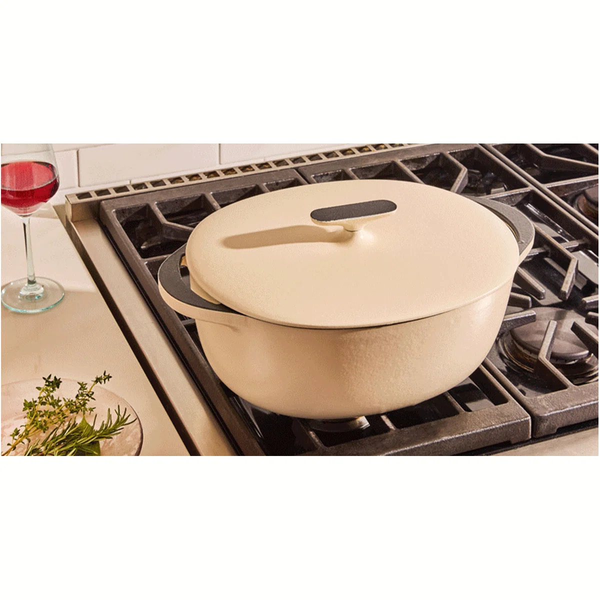 caraway-8-5-qt-enameled-cast-iron-oval-dutch-oven-large-capacity-non-toxic-lifet image 1