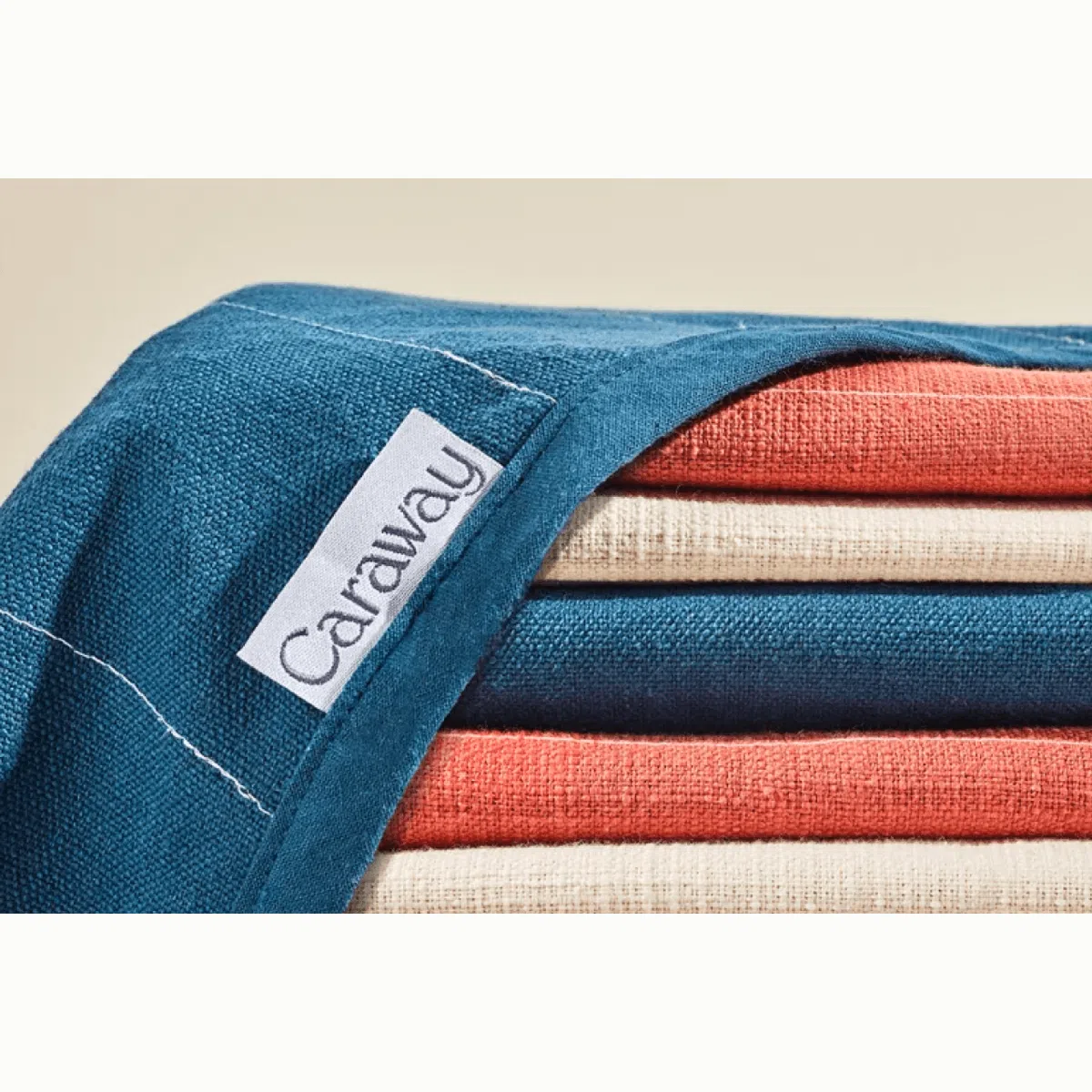 caraway-organic-cotton-tea-towels-set-of-3-lint-free-highly-absorbent-dish-towel image 1