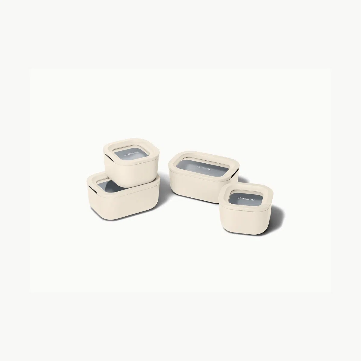 caraway-mini-food-storage-set-glass-containers-with-lids-non-toxic-ceramic-coate image 1