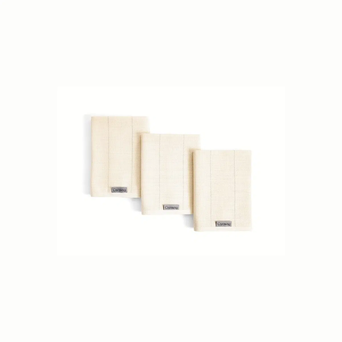 caraway-organic-cotton-tea-towels-set-of-3-lint-free-highly-absorbent-dish-towel image 1
