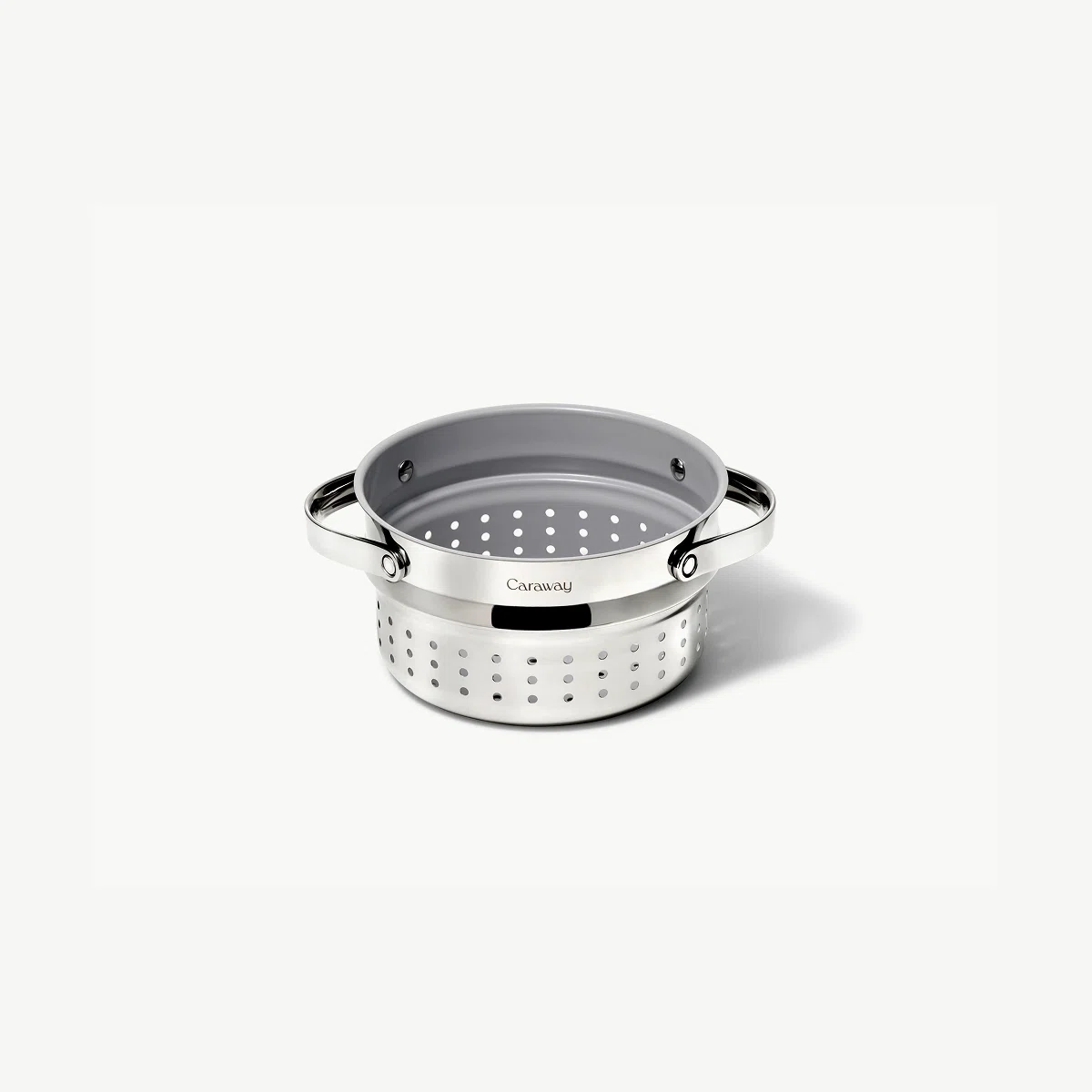 caraway-small-steamer-basket-non-toxic-ceramic-coating-stainless-steel-modular-d image 1