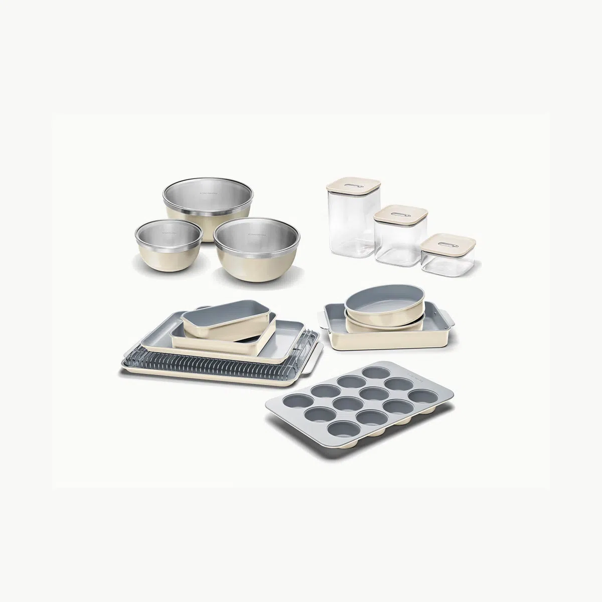 caraway-better-baking-bundle-non-toxic-ceramic-bakeware-set-with-glass-container image 1