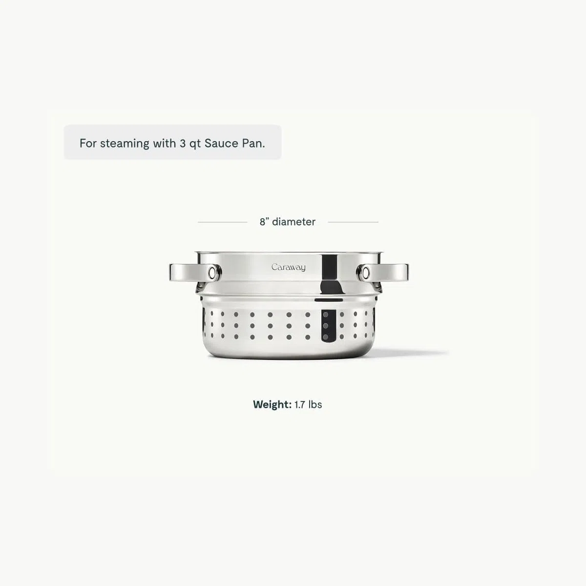 caraway-small-steamer-basket-non-toxic-ceramic-coating-stainless-steel-modular-d image 3