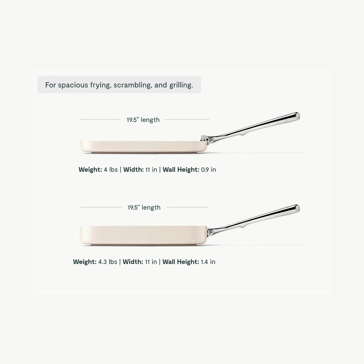 caraway-square-pan-duo-non-toxic-ceramic-grill-griddle-pan-set image 3