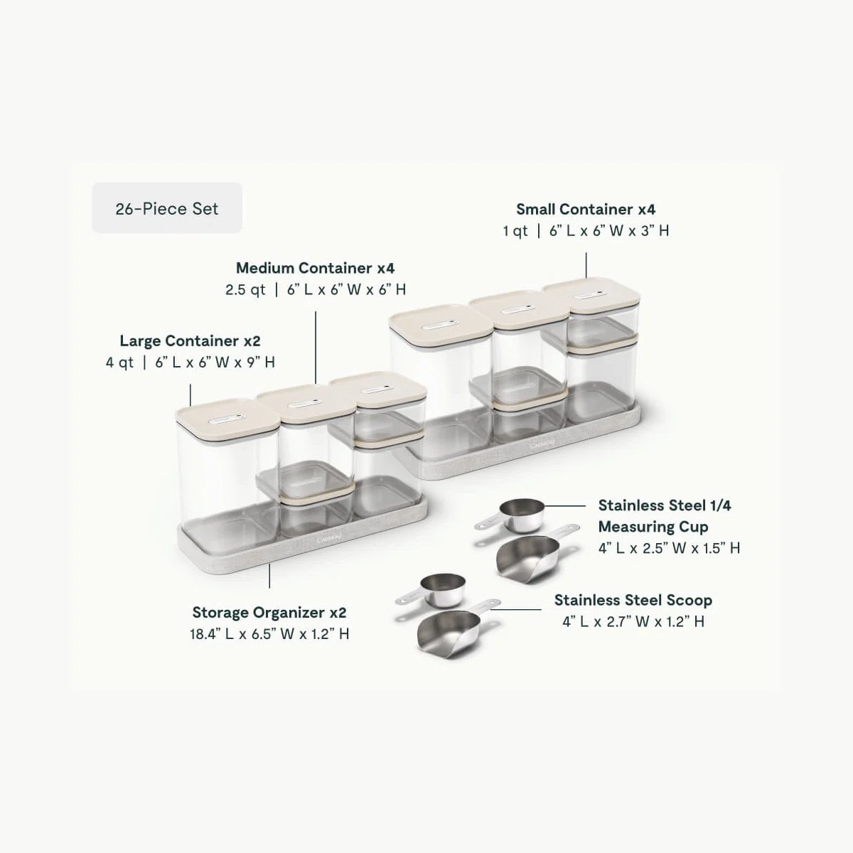 caraway-organized-pantry-collection-26-piece-bpa-free-glass-airtight-food-storag image 3
