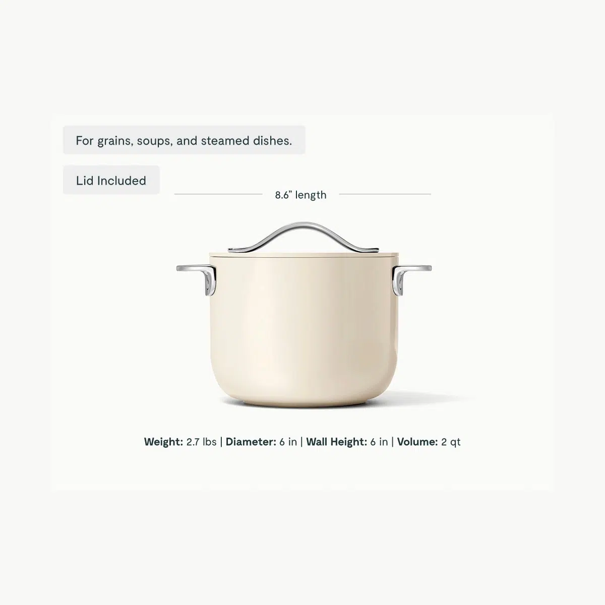 caraway-2-qt-ceramic-petite-cooker-non-toxic-non-stick-small-pot-all-stovetop-ov image 3