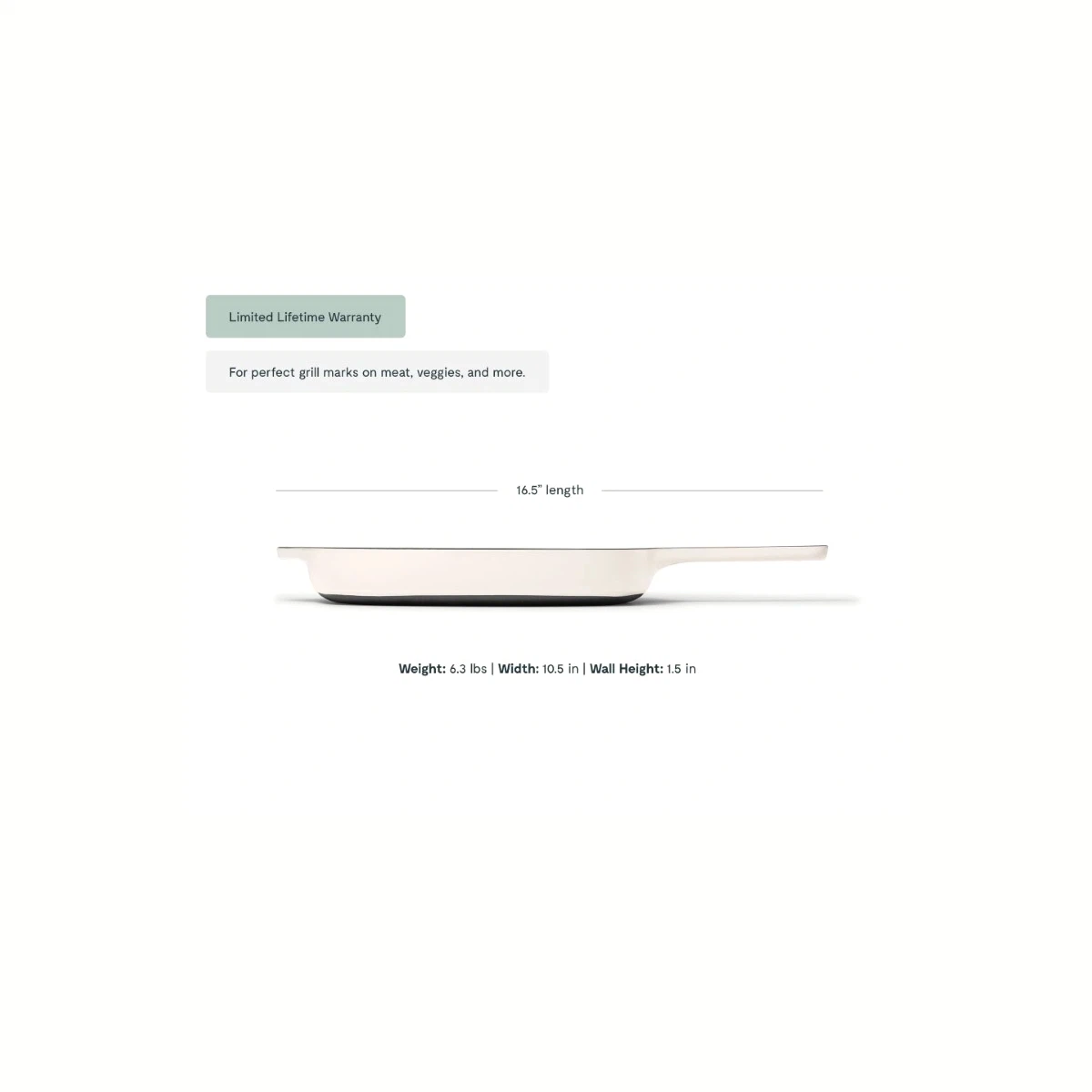caraway-10-5-enameled-cast-iron-grill-pan-non-toxic-3-layer-enamel-coating-oven- image 3
