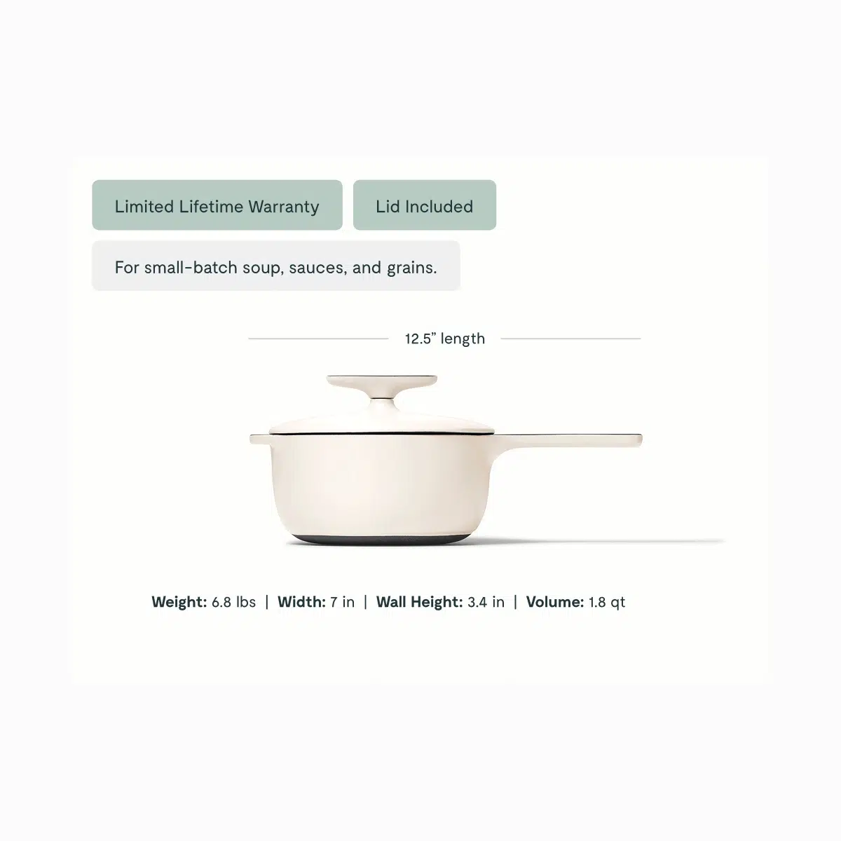 caraway-1-8-qt-enameled-cast-iron-mini-sauce-pan-non-toxic-even-heat-all-stoveto image 3
