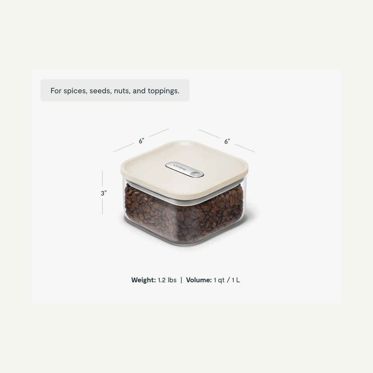caraway-1-qt-small-glass-airtight-container-bpa-free-true-airtight-seal-dry-food image 4