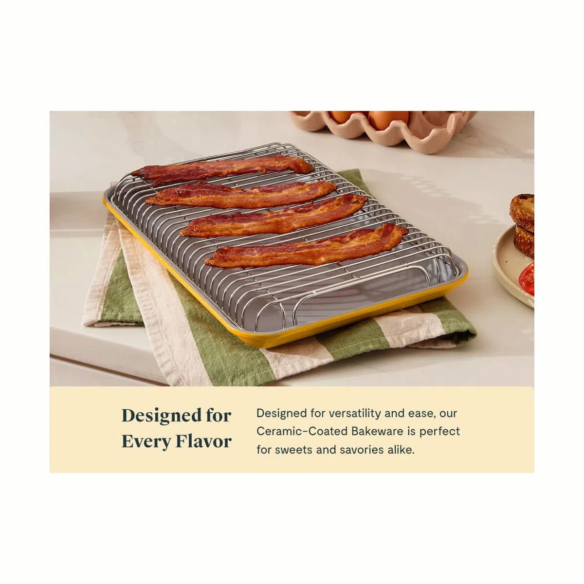 caraway-small-baking-cooling-duo-non-toxic-ceramic-13x9-baking-sheet-rack-oven-s image 4