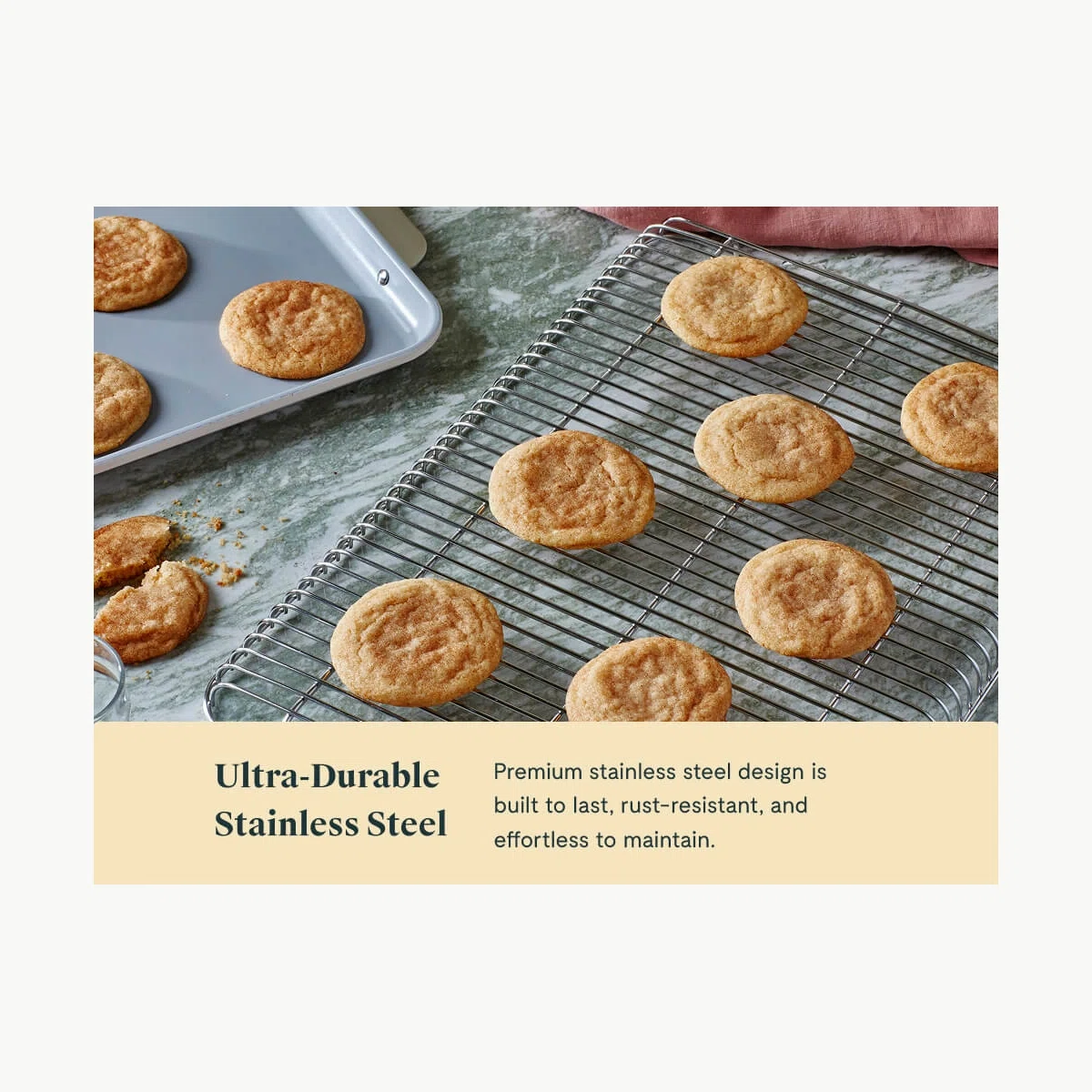 caraway-cooling-rack-premium-stainless-steel-oven-safe-to-550-f-360-airflow-baki image 4