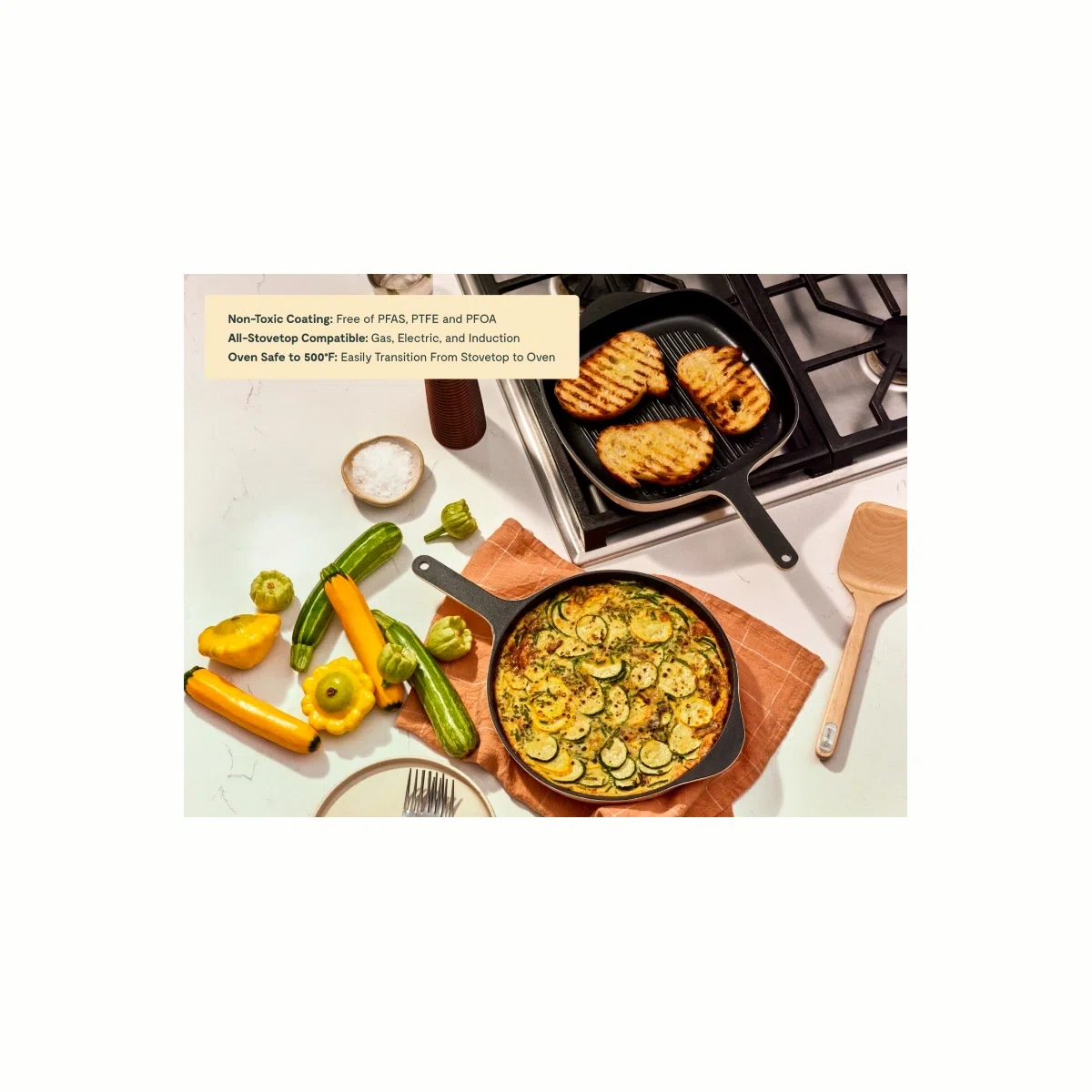 caraway-enameled-cast-iron-skillet-grill-pan-duo-non-toxic-no-seasoning-oven-saf image 4