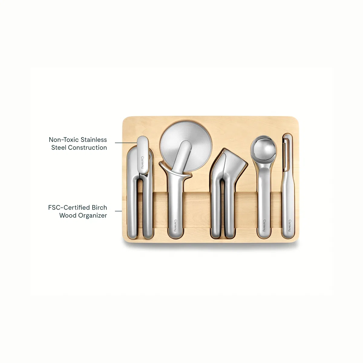 caraway-kitchen-gadget-set-5-piece-non-toxic-stainless-steel-tools-with-eco-frie image 4