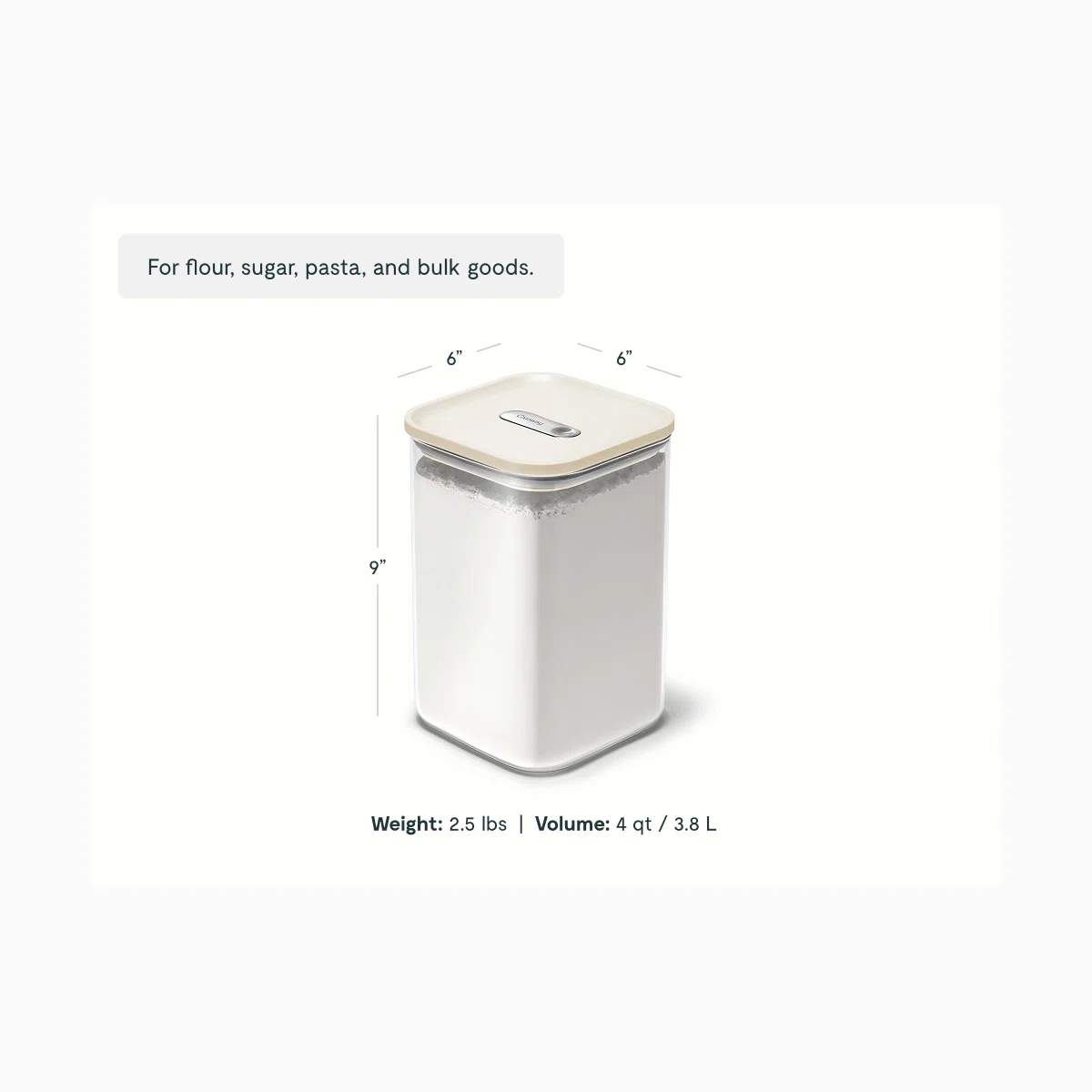 caraway-4-qt-large-glass-airtight-container-bpa-free-dry-food-storage-with-true- image 4