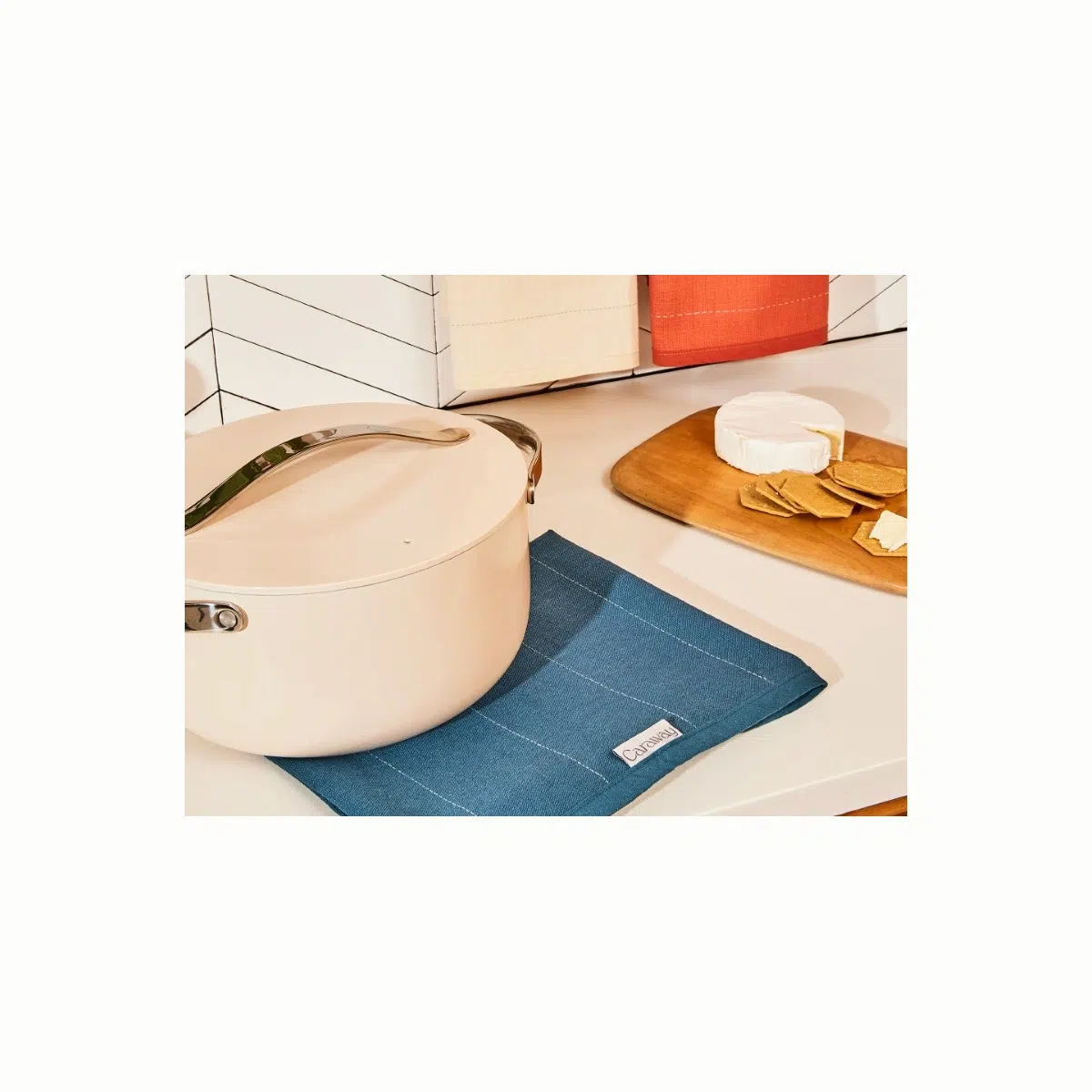 caraway-organic-cotton-tea-towels-set-of-3-lint-free-highly-absorbent-dish-towel image 4
