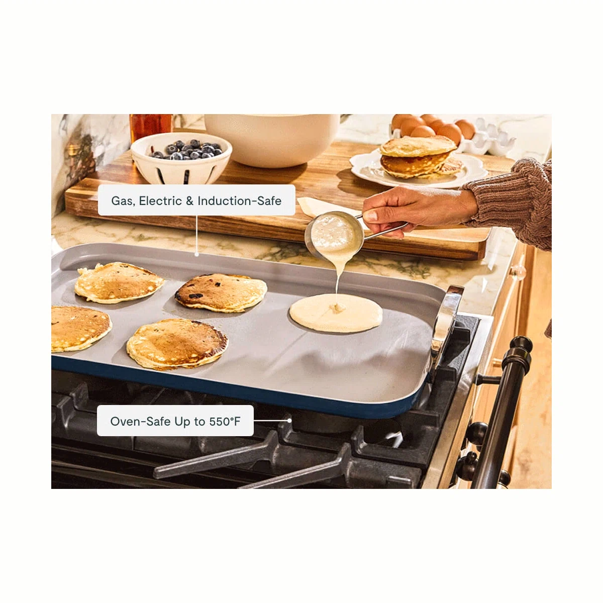 caraway-non-toxic-ceramic-double-burner-griddle-19x12-inch-nonstick-griddle-for- image 5