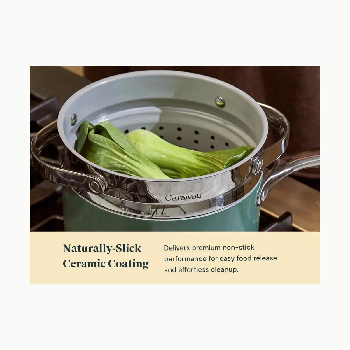caraway-small-steamer-basket-non-toxic-ceramic-coating-stainless-steel-modular-d image 5
