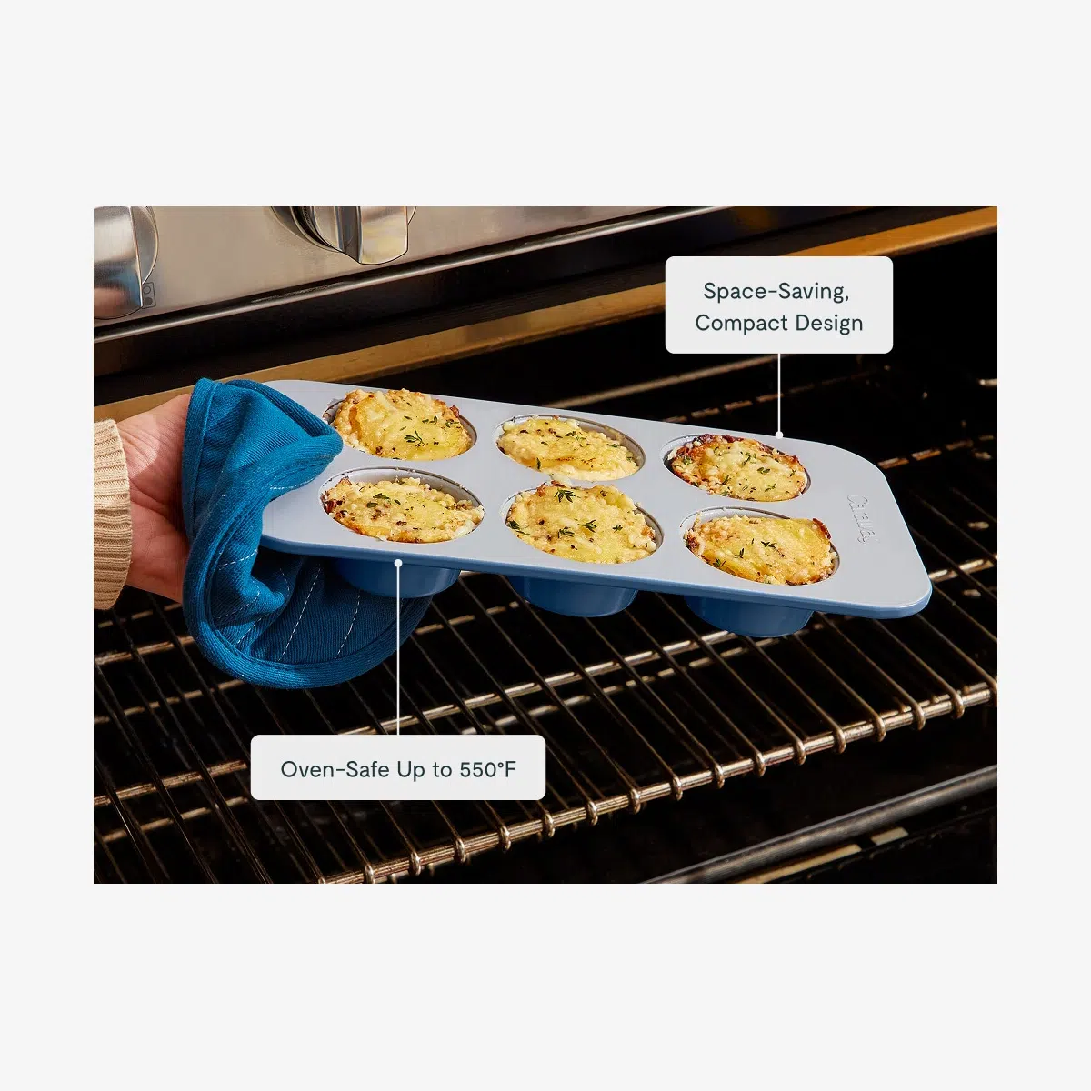 caraway-6-cup-non-stick-muffin-pan-ceramic-coating-oven-safe-to-550-f image 6