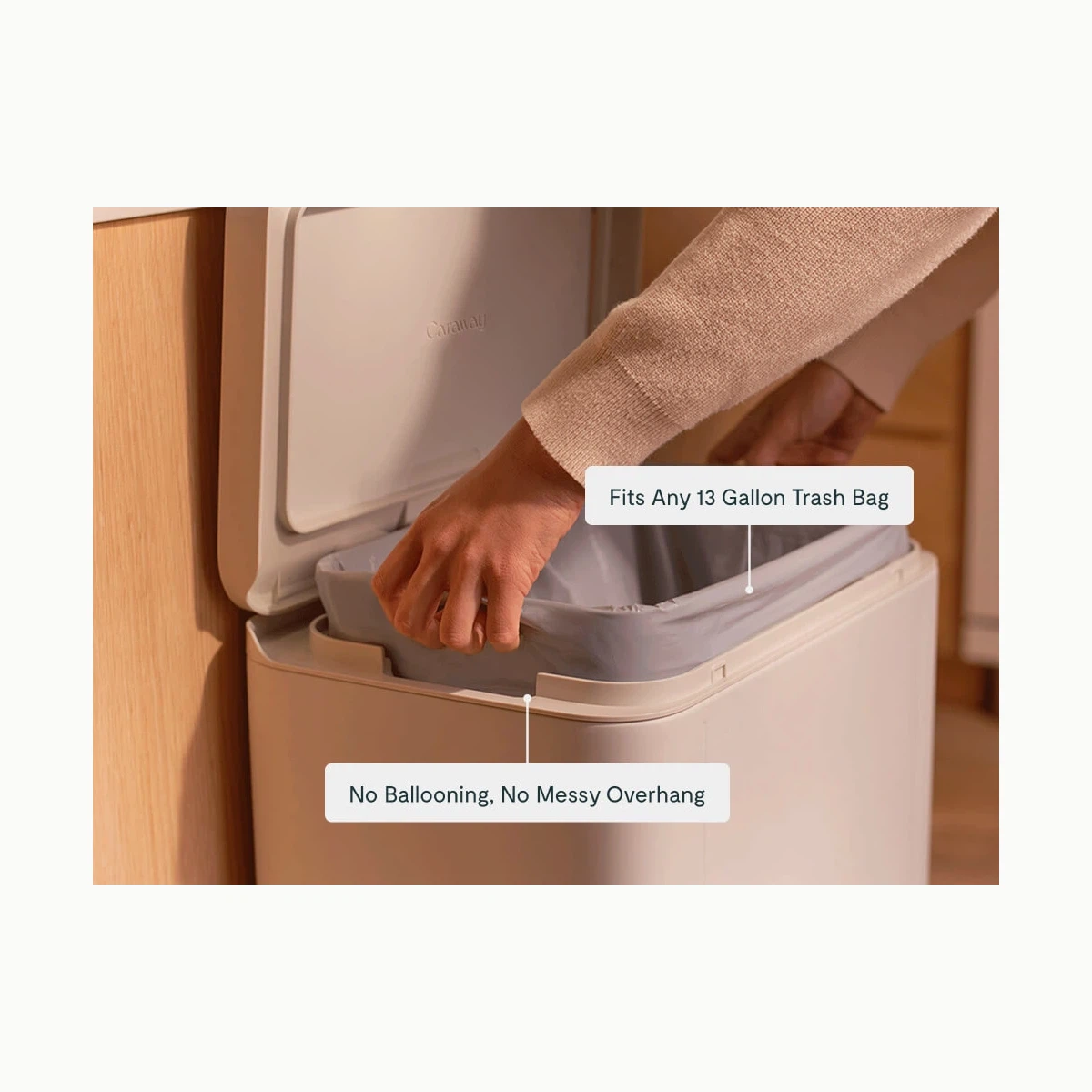 caraway-45l-slim-step-trash-can-13-gal-bag-fit-quiet-close-lid-fingerprint-resis image 6
