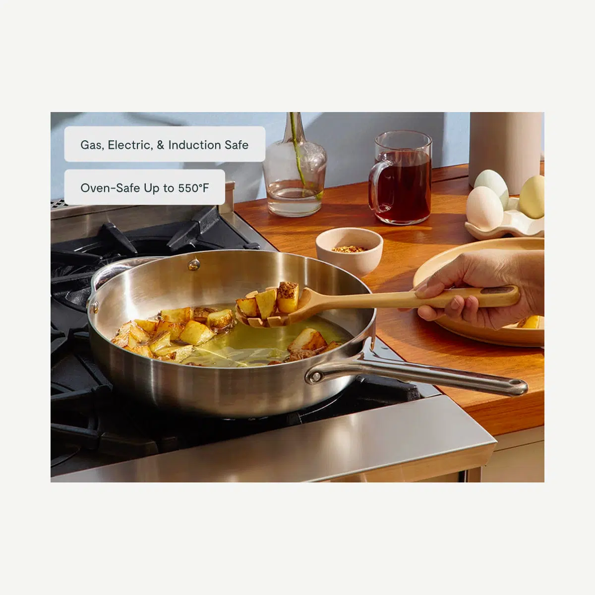 caraway-4-5-qt-stainless-steel-saut-pan-non-toxic-5-ply-oven-safe-to-550-f-burne image 7