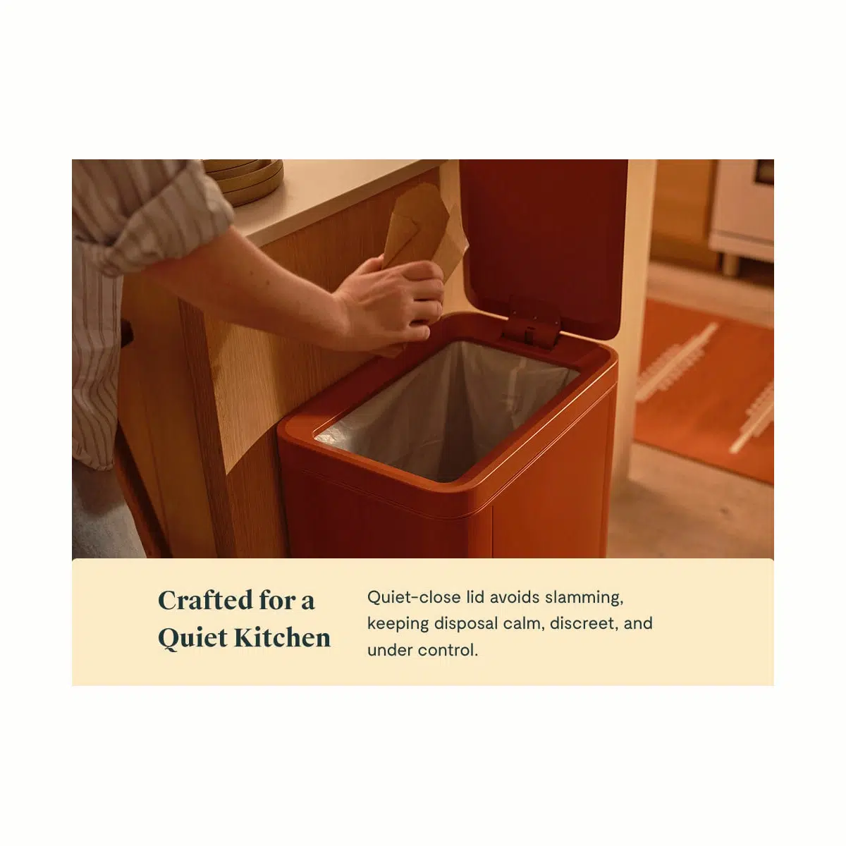 caraway-45l-slim-step-trash-can-13-gal-bag-fit-quiet-close-lid-fingerprint-resis image 7